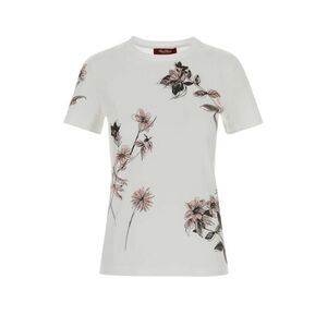 Mm Studio Women White Cotton Pugnale T-Shirt